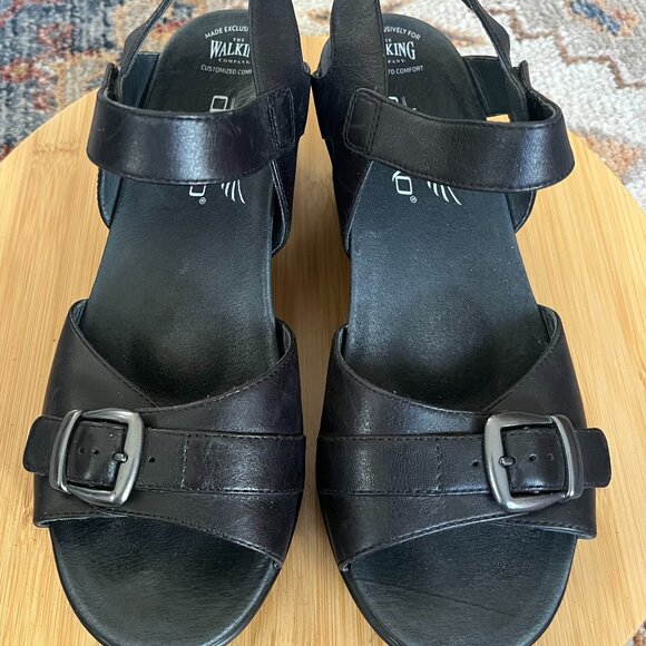 Dansko Black Leather Sandal Walking Co, Women's Sz EU 39 - Picture 2 of 8